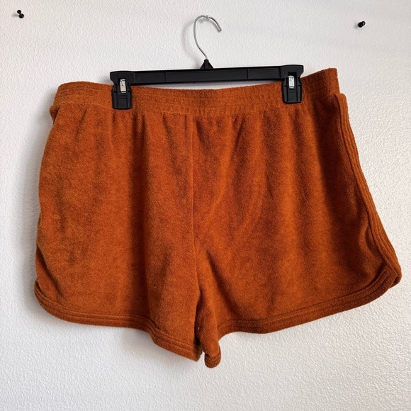 Aerie Terry Orange Shorts NWT - Picture 3 of 3